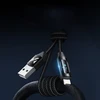 USB-A kabelis – Lightning Wozinsky WUALC2 su LED ekranu 2.4A 2m – juodos spalvos