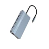 USB-C Hub 14 in 1 Wozinsky WDS03Y5S Multifunctional, Aluminum, for 3 Monitors, with 15 cm Cable – Gray