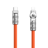 USB-C prie Lightning besisukantis kabelis Dudao L24CL 120W 1m (oranžinė)