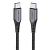 USB-C į USB-C 100 W Vention TAHHD 5A 0.5m USB 3.1 Gen2 4K laidas (pilkas)