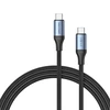 Vention USB-C į USB-C 240 W ventiliacija TAVHF USB 4.0 5A 1m 40Gbps kabelis (pilkas)