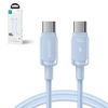 Kabelis S-CC100A14 100 W USB C į USB C Joyroom / 100 W / 1.2 m (mėlynas)