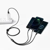 USB kabelis 3in1 Baseus Tungsten Gold USB micro USB / USB-C / Lightning 3.5A 1.5m - Juodas