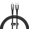 USB laidas, skirtas Lightning Baseus Glimmer Series, 2.4A, 1m (juodas)