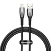 USB laidas, skirtas Lightning Baseus Glimmer Series, 2.4A, 1m (juodas)