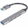 GEMBIRD 4-port USB HUB USB3 x 1 port USB2 x 3 jungtys sidabrinis