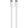 Kabelis Puro Braided USB-C/USB-C 60W, 1,5 m, baltas