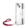 USHCP13MKSTTR U.S. Polo PC|TPU vertikalių dryžių dėklas iPhone 13 permatomas