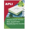 Apli Aplankų ekologiniai ŽENKLAI, 105x148mm, stačiakampiai, balti