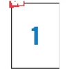 Lipnios etiketės Apli, A4, 210x297mm, 1 etiketė lape, 100 lapų, baltos spalvos