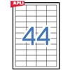 Lipnios etiketės Apli, A4, 48.5×25.4mm, 44 etiketės lape, 100 lapų
