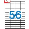 Lipnios etiketės Apli, A4, 52.5×21.2mm, 56 etiketės lape, 100 lapų, baltos spalvos