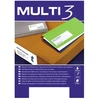 Multi 3 Lipnios etiketės Multi3, A4, 105x48mm, 12 etikečių lape, 100 lapų, baltos spalvos