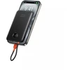 Nešiojamoji baterija „Veger“ 10000 mAh su integruotu laidu USB C QC3.0 PD 2A 22,5W K1C W1189 juodas