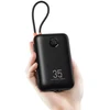 Powerbank Veger K3 (W3018) PD QC3.0 35W 30000 mAh with built-in Type C cables / Lightning juodas