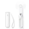 Ventiliatorius Jisulife Handheld Fan Life8 Mini Portable USB Fan with 2000mAh Power Bank and Flashlight - Baltas