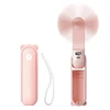 Jisulife rankinis ventiliatorius Life8 Plus Portable USB Fan with Power Bank Function 4500mAh and Flashlight – rožinės spalvos