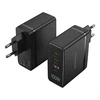 Vention FEGB0-EU 2xUSB-C 1xUSB-A 100W/100W/30W GaN tinklo įkroviklis (juodas)