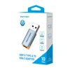 Vention USB adapteris CUAH0, USB-A 3.1 kištukinis USB-C lizdas (pilkas)