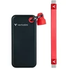 Kietasis diskas Verbatim Dysk SSD 1TB - Pakabutis do kluczy su kablem USB 3.2 gen.2 juodai-raudonas juodas-red 32192