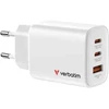 Verbatim Essentials kelioninis įkroviklis | 65W | GaN | USB-C | balta