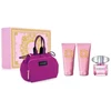 Versace Bright Crystal Gift Set 90ml EDT + 100ml Losjonas kūnui + 100ml Dušo želė + Purse