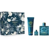 Versace Eros by Versace for Men - 3 Pc Gift Set 3.4oz EDP Purškiklis, 0.17oz EDP Splash (Mini), 5oz Dušo želė