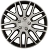 Versaco Ratų gaubtas 1 vnt. Dakar NC, juodas ir sidabrinis su chromuotais varžtais 14"