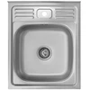 Virtuvės kriauklė AB 500X600X0.6MM nerūdijančio plieno su sifonu