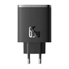 Sieninis įkroviklis Baseus OS-Cube Pro 2xUSB-C + USB, 65W (juodas)