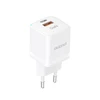 Dudao Įkroviklis jungiama į tinklą GaN 33W PPS USB-C USB-A balta