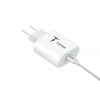 Tinklo įkroviklis T-PHOX ISPEED 20W + kabelis USB-C/lightning baltos spalvos