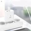 Tinklo įkroviklis T-PHOX SPEEDY USB-C 20W/USB 18W PD QC + KABELIS LIGHTNING 1M baltos spalvos