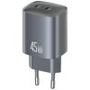 Laidinis įkroviklis USAMS CC305 T66 45W GaN 2xUSB-C tarnish