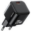 Laidinis įkroviklis USAMS JO Series CC260 20W USB-C + 1m USB-C/USB-C kabelis baltos spalvos