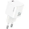 Laidinis įkroviklis USAMS JO Series CC262 30W USB-C + 1m USB-C/Lightning kabelis baltos spalvos