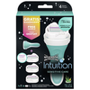 Wilkinson Sword moteriškas skustuvas „Intuition Sensitiv“ su rankena ir 3 skirtingomis galvutėmis