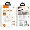 Wire pelė žaidimams Hoco USB A 2400 dpi GM37 baltas