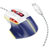 Wire pelė žaidimams Hoco USB A 3600 dpi GM31 baltas mėlynas