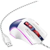 Wire pelė žaidimams Hoco USB A 3600 dpi GM31 baltas mėlynas