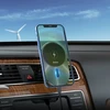 Belaidis automobilinis įkroviklis-laikiklis Hoco (CA91) Magnetic (MagSafe 15W) juodas