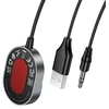 Belaidis automobilio imtuvas Hoco AUX Bluetooth su laidu Jack 3,5 mm E150 metalinis pilkas