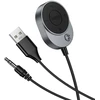 Belaidis automobilio imtuvas Hoco AUX Bluetooth su laidu Jack 3,5 mm E150 metalinis pilkas