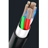 „WK Design“ USB – „micro USB“ | „Lightning“ | USB C tipo laidas 2A, 115 cm, baltas (WDC-103th baltas)