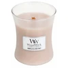WoodWick vanilės ir jūros druskos kvapioji žvakė su medine dagtimi 275 g