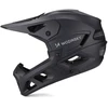 Dviratininko šalmas fullface Wozinsky su odpinanym daszkiem 57-59 cm - juoda