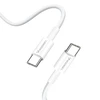 Wozinsky GaN 65W Charger su 2xUSB-C USB Ports su 65W CC kabelis – baltos spalvos