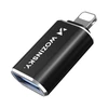 Wozinsky WALA-01 „Lightning“ į USB-A OTG adapteris – juodas