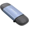 Wozinsky WCR-5G atminties kortelių skaitytuvas SD ir Micro SD kortelėms USB-A 3.0 / USB-C 3.0 aliuminis – pilkas