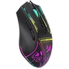 Wozinsky WMGB-3200 belaidė optinė žaidimų pelė su įmontuota įkraunama baterija, 3200 DPI, RGB apšvietimu – juoda